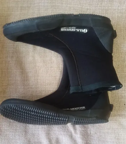 Bota de mergulho US Divers de neoprene, com ziper, tamanho L (grande)