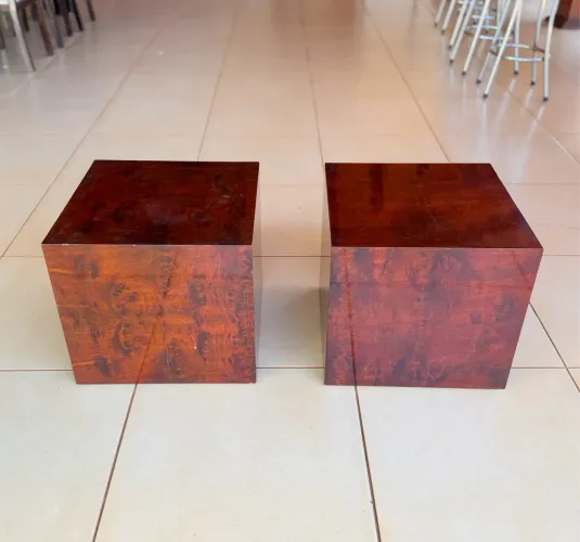 Par de Mesas Laterais Cubo