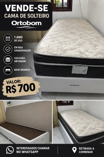 Cama Box Ortobom de Solteiro