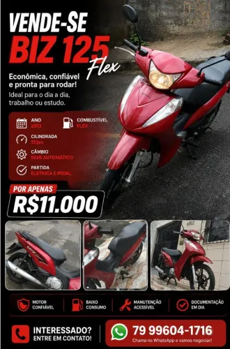 Biz 125 flex ,bem conservada ,moto de mulher bem cuidada,final 5.