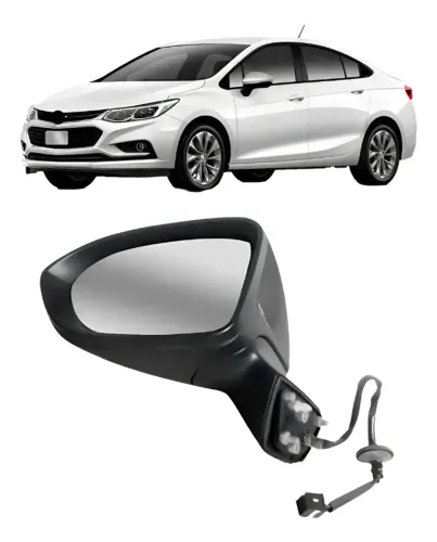 Retrovisor Cruze 2017 A 2019 Elétrico S/ Pisca Capa Preta lado esquerdo