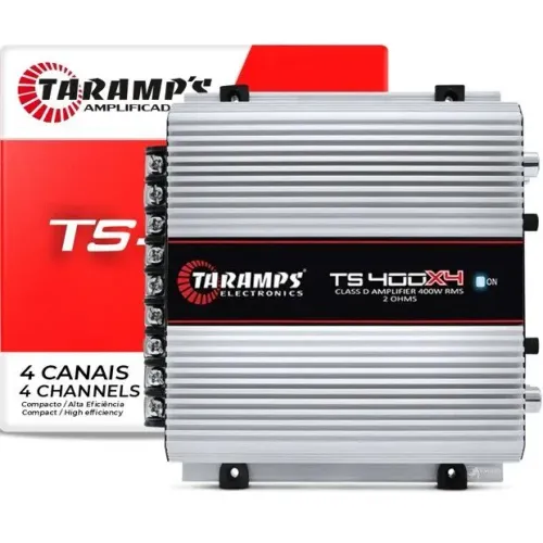 Taramps ts 400x4 modulo potência som automotivo