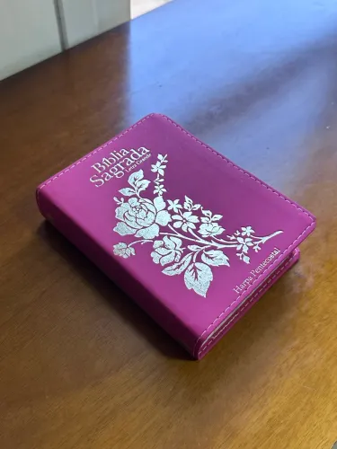Bíblia Sagrada Rosa Harpa Pentecostal Letra Grande Almeida Revista e Corrigida