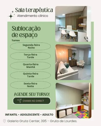 SUBLOCAÇÃO DE SALA TERAPÊUTICA - GRUTA DE LOURDES