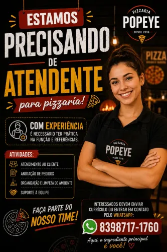 Atendente pizzaria