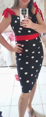 Vestido retrô de bolinha Tam: :p novo 