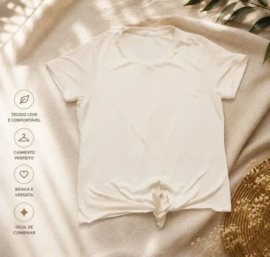 Camisa Amarelo Manteiga (com amarração)