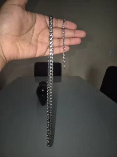 1 Corrente Prateada grumet 1 pulsera Prateada grumet<br>?1 Pulseira Prateada Grumet Fina (3g)