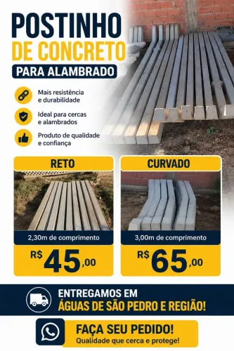 Vendo postinho de concreto para alambrado 