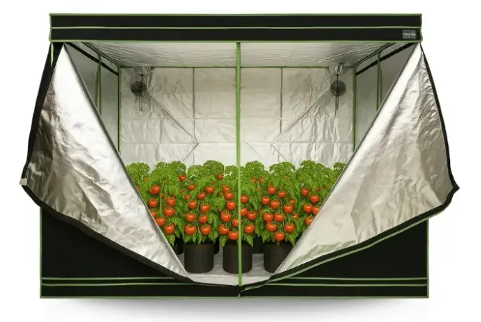 Estufa De Cultivo Tenda Grow 300x300x200cm Barraca Tecido Mylar 600D Cultivo Indoor