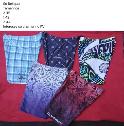 Vendo bermudas Quiksikver tamanhos 2 46 1 42 2 44