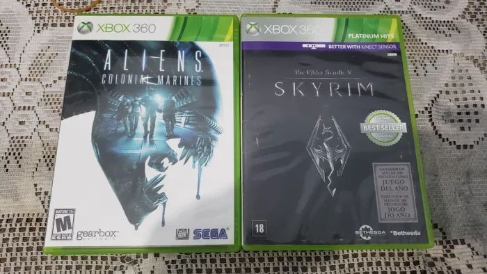 Aliens Colonial Marines e Skyrim Xbox 360 Original