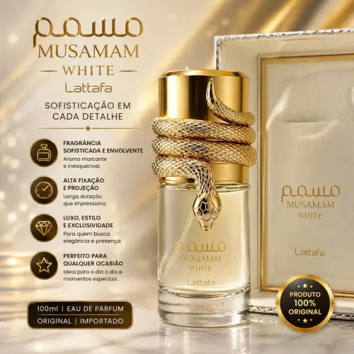 Perfumes árabe musamam white lattafa 100 ML original 