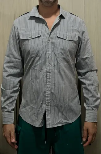 Camisa manga longa com bolso River Island M 