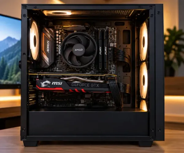 PC Gamer Ryzen 5 4500 + GTX 1660 Super MSI Gaming X + 16GB + SSD 1TB