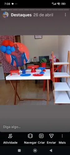 Mini festa na mesa 