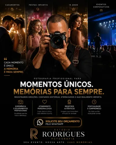 Fotógrafo Profissional - Casamentos, 15 Anos, Infantil