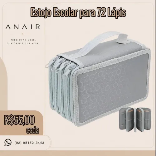 Estojo Escolar para 72 Lápis