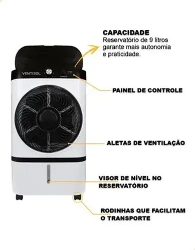 Climatizador Ventisol 9L (Novo Direto Da Fábrica)