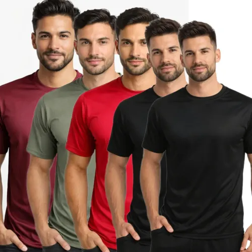 Kit 5 Camisas Dry-fit Masculina Treino Academia Dia a Dia