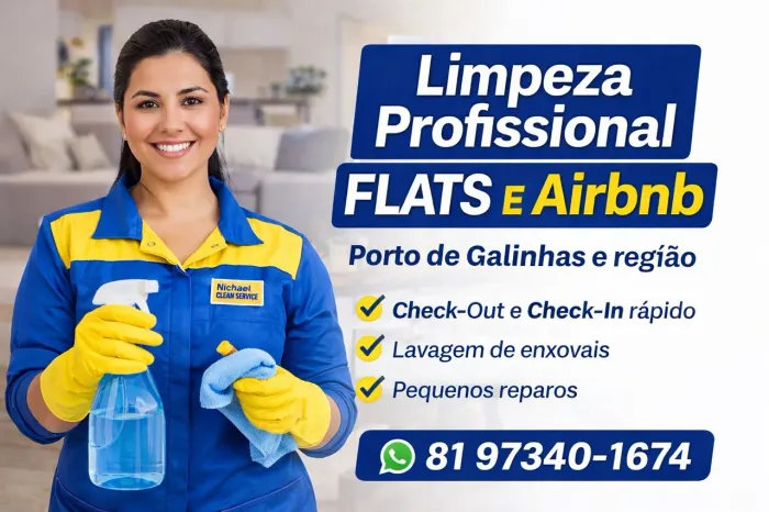 Limpeza de flats em porto de galinhas