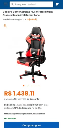 Cadeira Gamer X treme Plus - Para vender logo!!