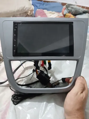 Kit multimídia 2dim + gps + Bluetooth + USB + carplay + moudura gol g5