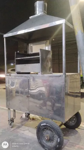 Carrinho de churrasco de inox