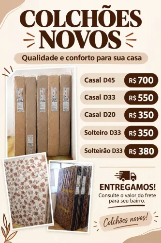 Colchões novos, realizamos entregas ( Consulte o frete) Preços abaixo.