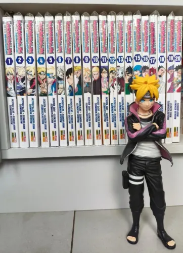 Boruto Next Generations Mangás 20 volumes (coleção completa) + action figure Boruto
