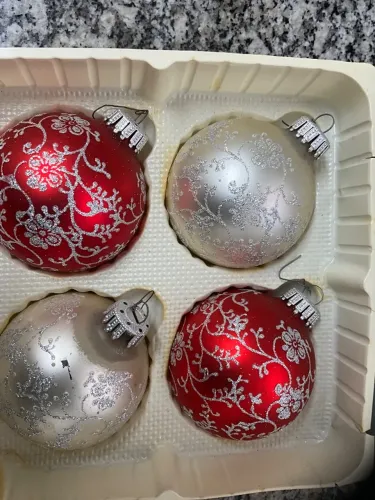 Bolas de árvore de Natal de vidro