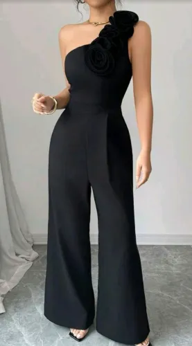 Macacão feminino preto social