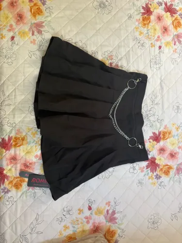 Saia plissada preta - G(L) / Shein