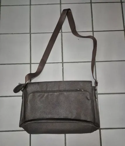 Bolsa transversal couro legítimo