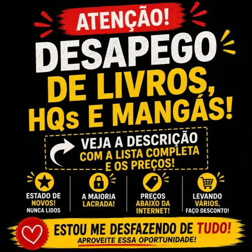 Livros, HQs e Mangás Novos/Lacrados - A partir de R$20