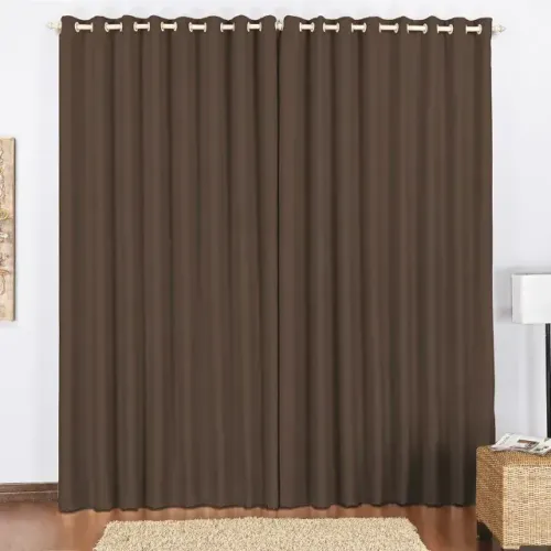 Cortina Block Blackout Blecaute para Varão Tecido Corta Luz 4,00 x 2,80m Janela Quarto Sal