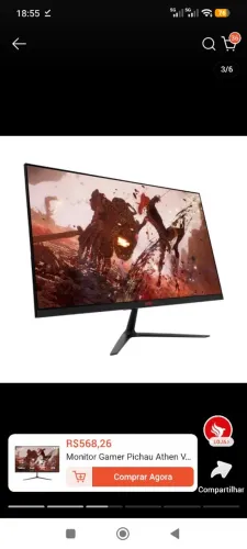 Monitor Gamer Pichau Athen V21 21.5 Pol, Ips Fhd 1ms 75hz Fs