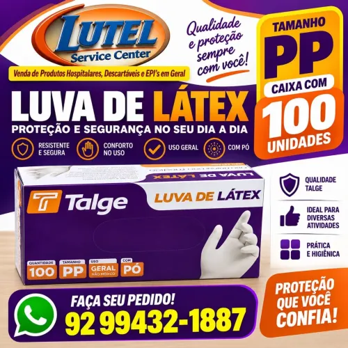 LUVA DE LATEX COM PÓ TALGE PP