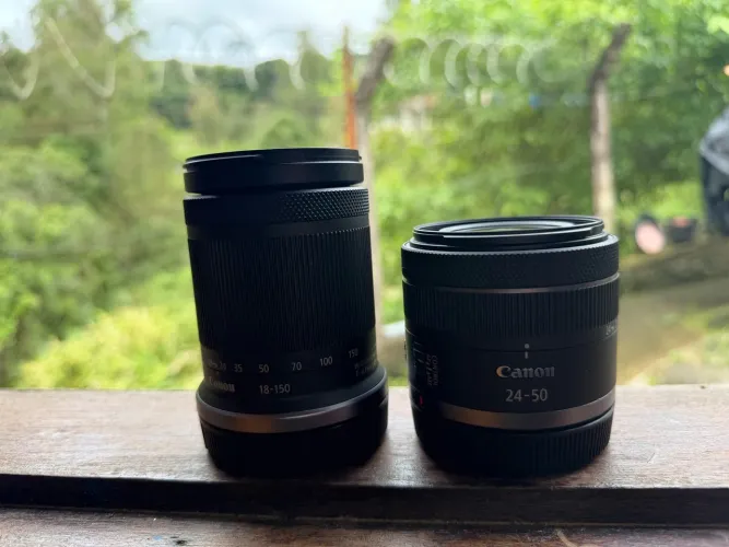 Kit com RF 18-150mm + 24-50mm , F3.5-6.3 e F4.5-6.3 usada pouquíssimas vezes ótimo estado