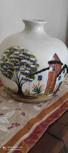 Vaso/jarro,em cerâmica:
