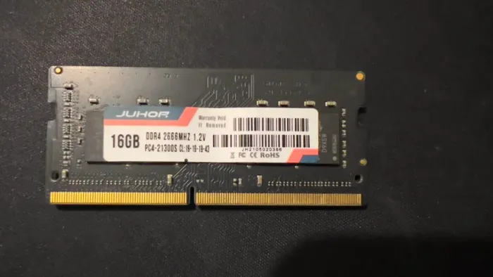 Memória RAM Notebook JUHOR 16GB DDR4 2666MHz - Excelente Estado ? Upgrade ideal para deix