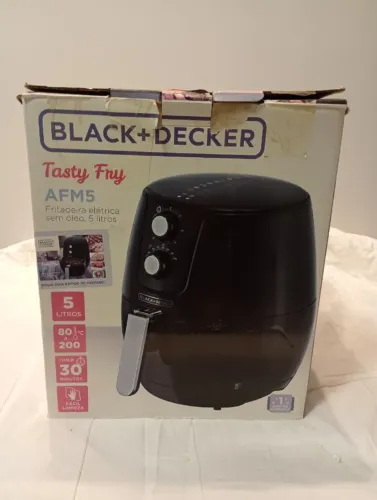 Fritadeira Air Fryer Black Decker AFM5 5L Antiaderente - Novo Sem Uso