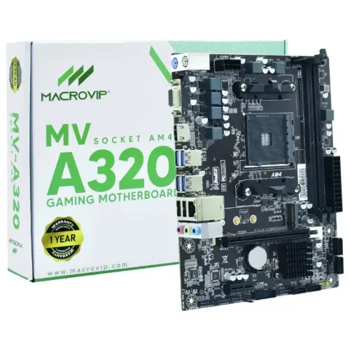 PLACA MAE AM4 MACROVIP MV-A320 M.2/VGA/HDMI/DDR4