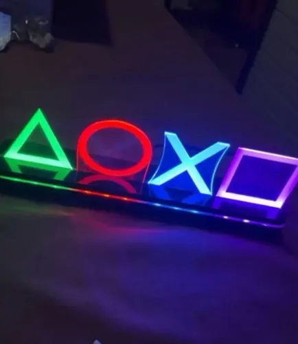 Luminária de mesa de LED PlayStation símbolo
