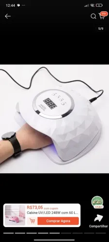 2 Cabine para secagem do gel manicure