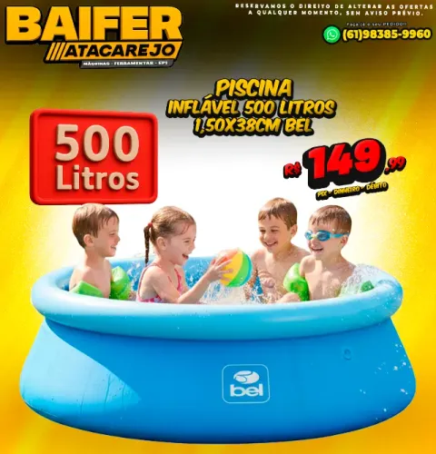 Piscina Inflável 500 Litros 1,50x38cm Bel