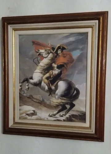 Quadro moldura antiga. Napoleão Bonaparte