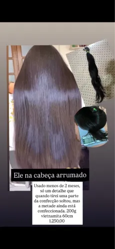 Cabelo vietinamita 60cm 200g