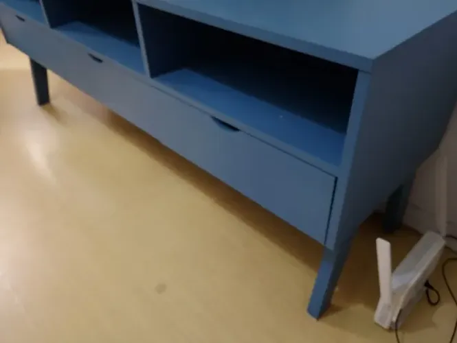 Rack azul retrô