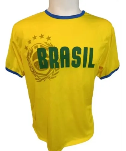 Lote de 10 camisas Brasil poliéster tamanho G